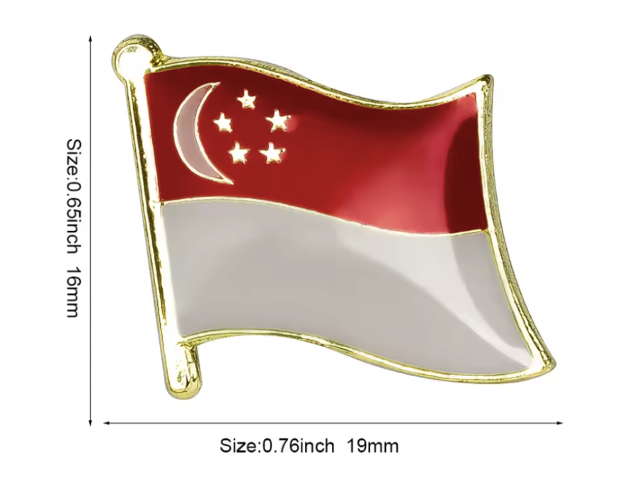 Pin Bandera Singapur