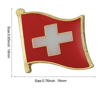Cargar imagen en el visor de la galería, Pin Bandera Suiza
