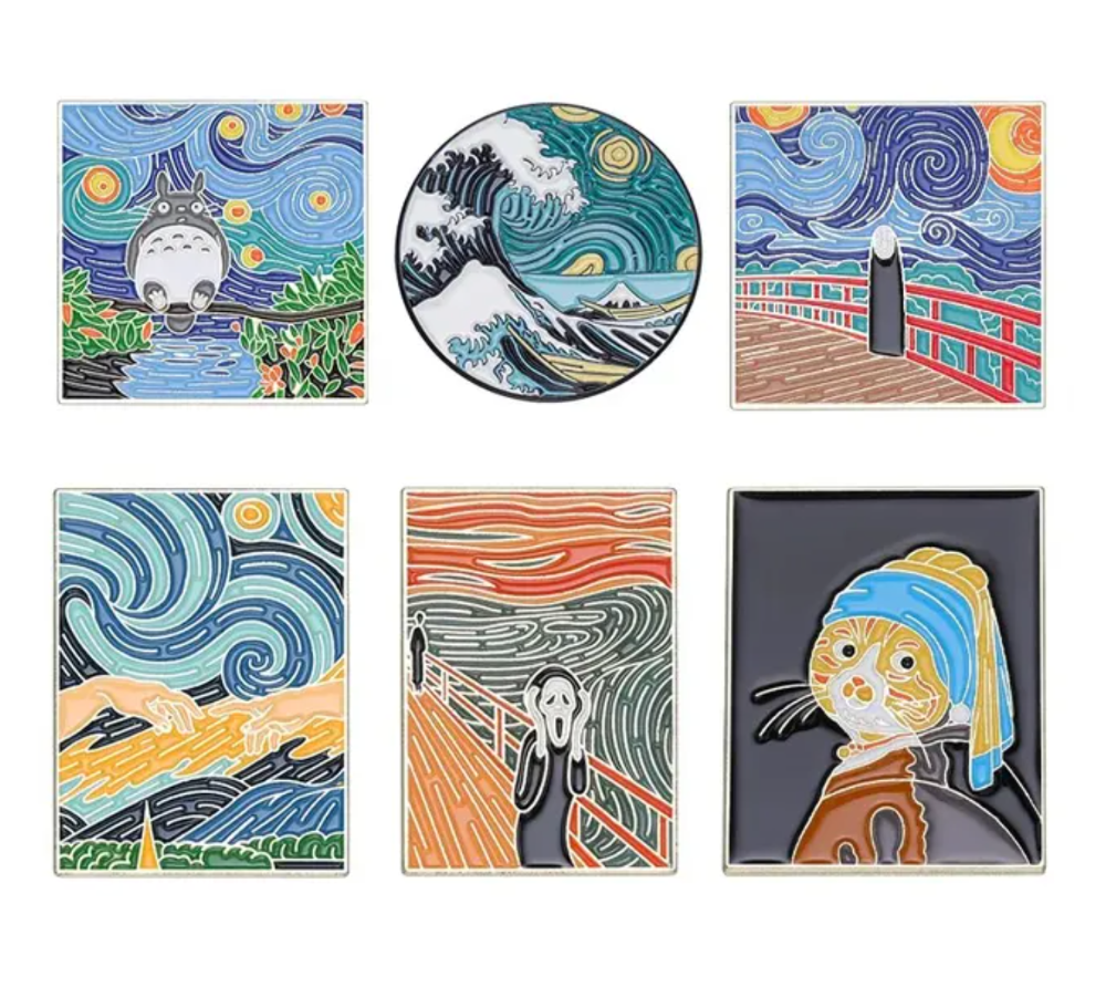 Set pines arte Obras famosas anime