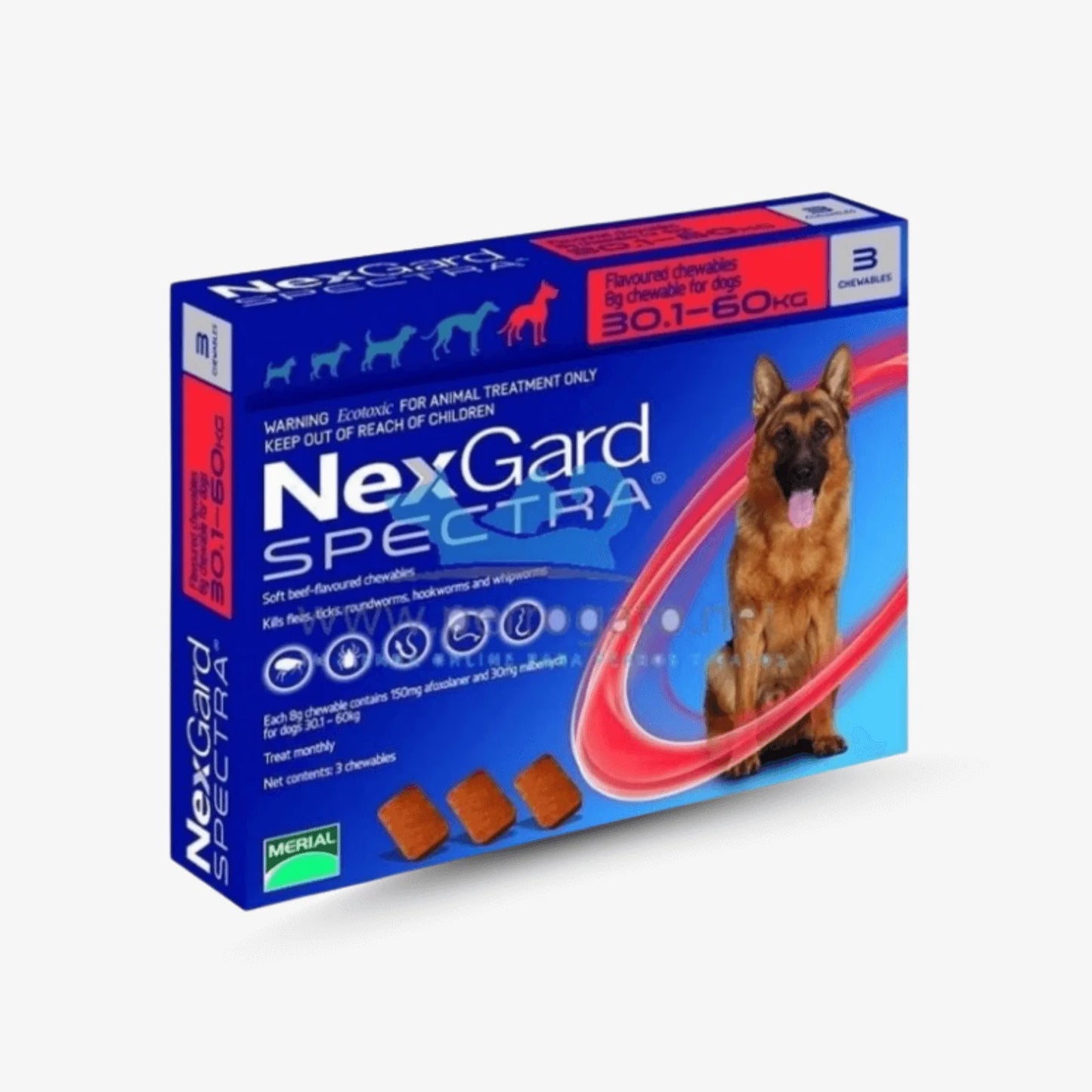 Nexgard Spectra 3 tabletas masticables SPECTRA XL 30-60 kg