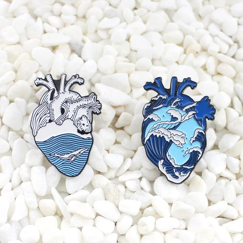 Pin Corazón Olas