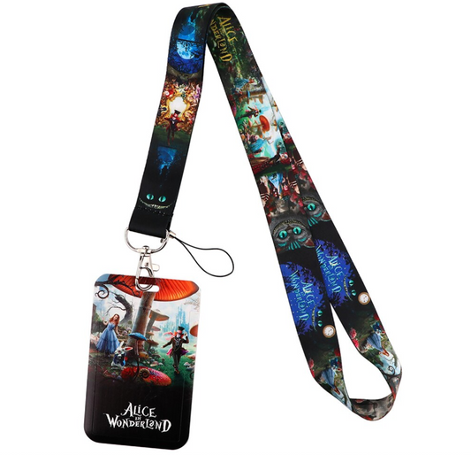 Lanyard y Porta credencial Alicia en el Pais de las Maravillas