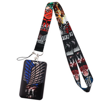 Cargar imagen en el visor de la galería, Lanyard y Porta credencial Attack on Titan
