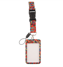 Cargar imagen en el visor de la galería, Lanyard y Porta credencial rompecabezas autismo
