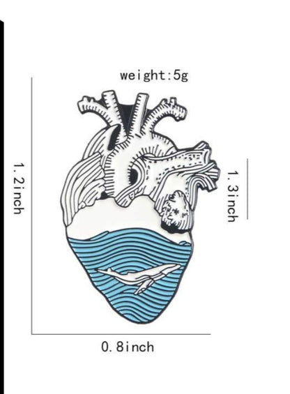 Pin Corazón Delfin