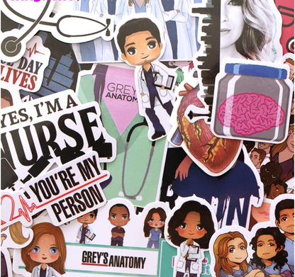 Paquete Stickers Grey´s Anatomy - Yukawaii