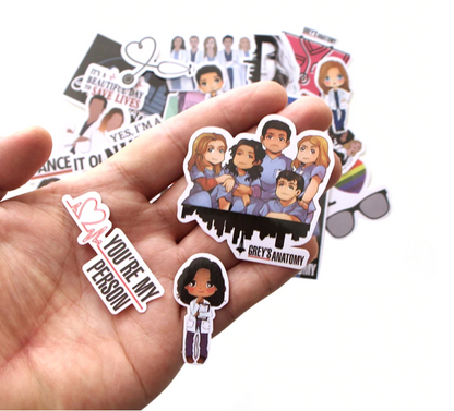 Paquete Stickers Grey´s Anatomy - Yukawaii