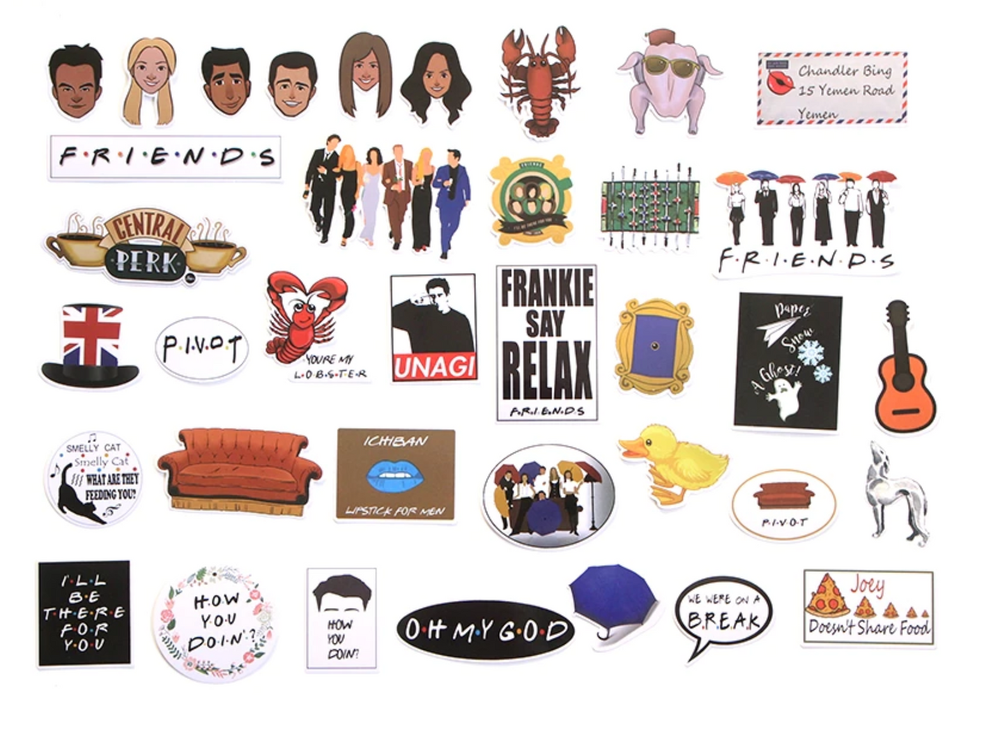 Paquete Stickers Friends