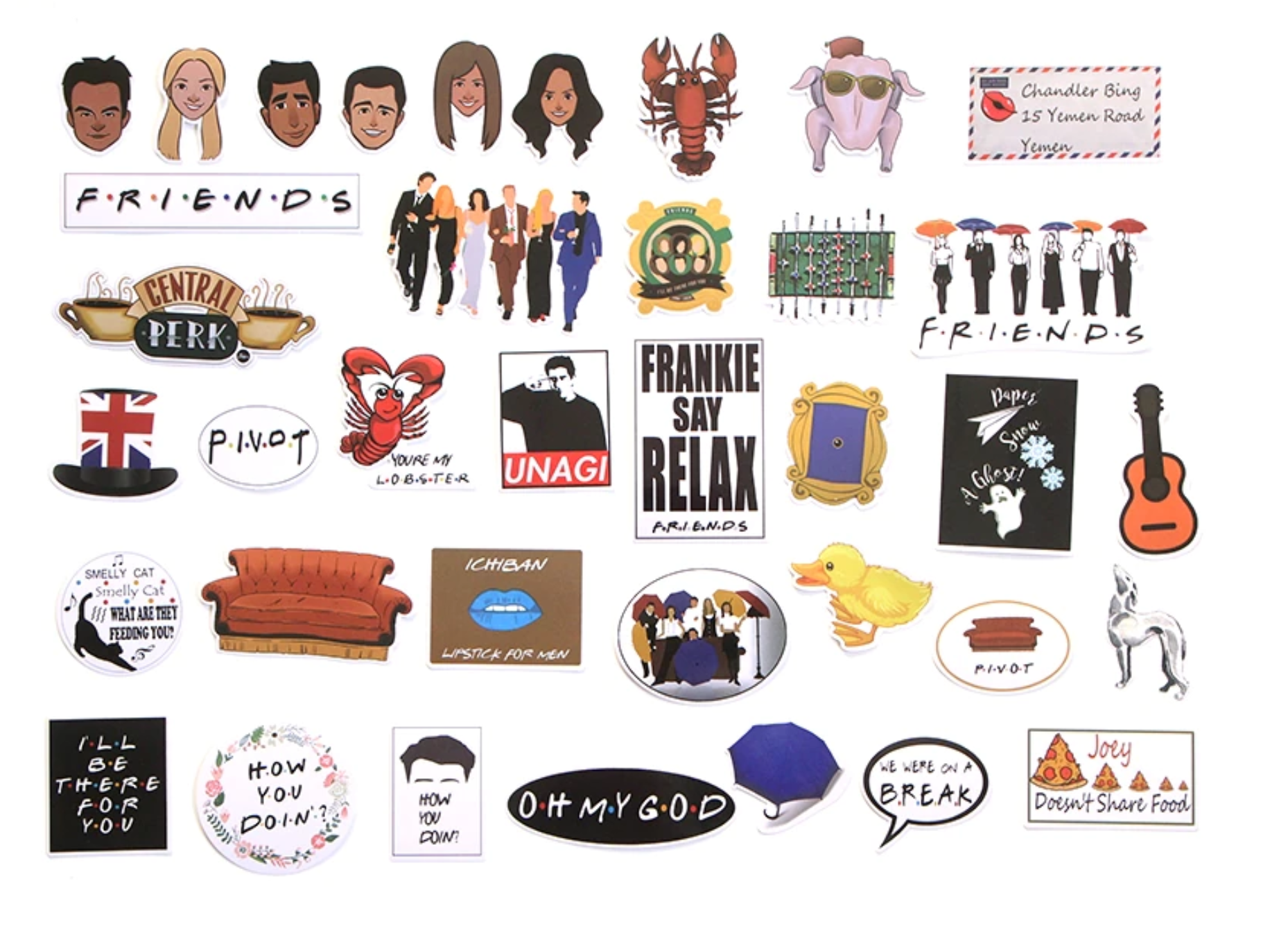 Paquete Stickers Friends – Yukawaii