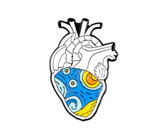 Pin Corazón Noche estrellada
