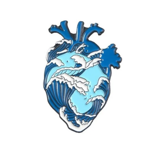 Pin Corazón Olas