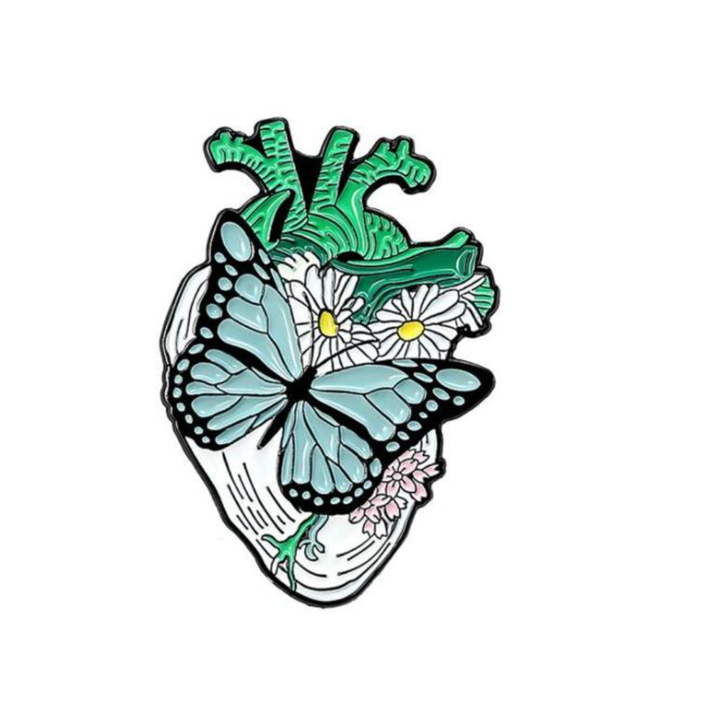 Pin Corazón Mariposa