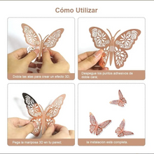 Cargar imagen en el visor de la galería, Set Mariposas Decorativas con diseño
