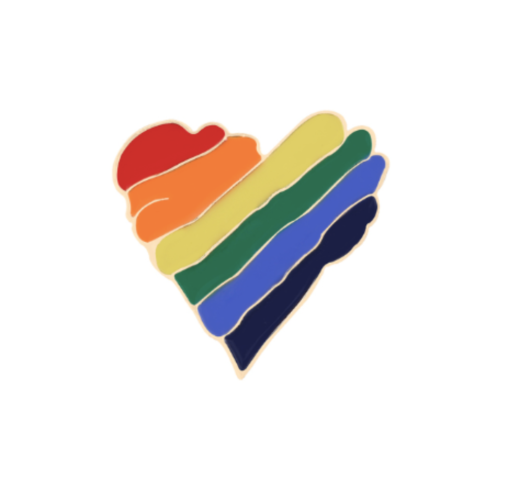 Pin Corazón Arcoiris