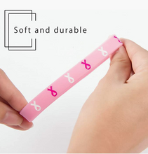 Cargar imagen en el visor de la galería, Pulsera Lazo rosa lucha contra el cancer de mama
