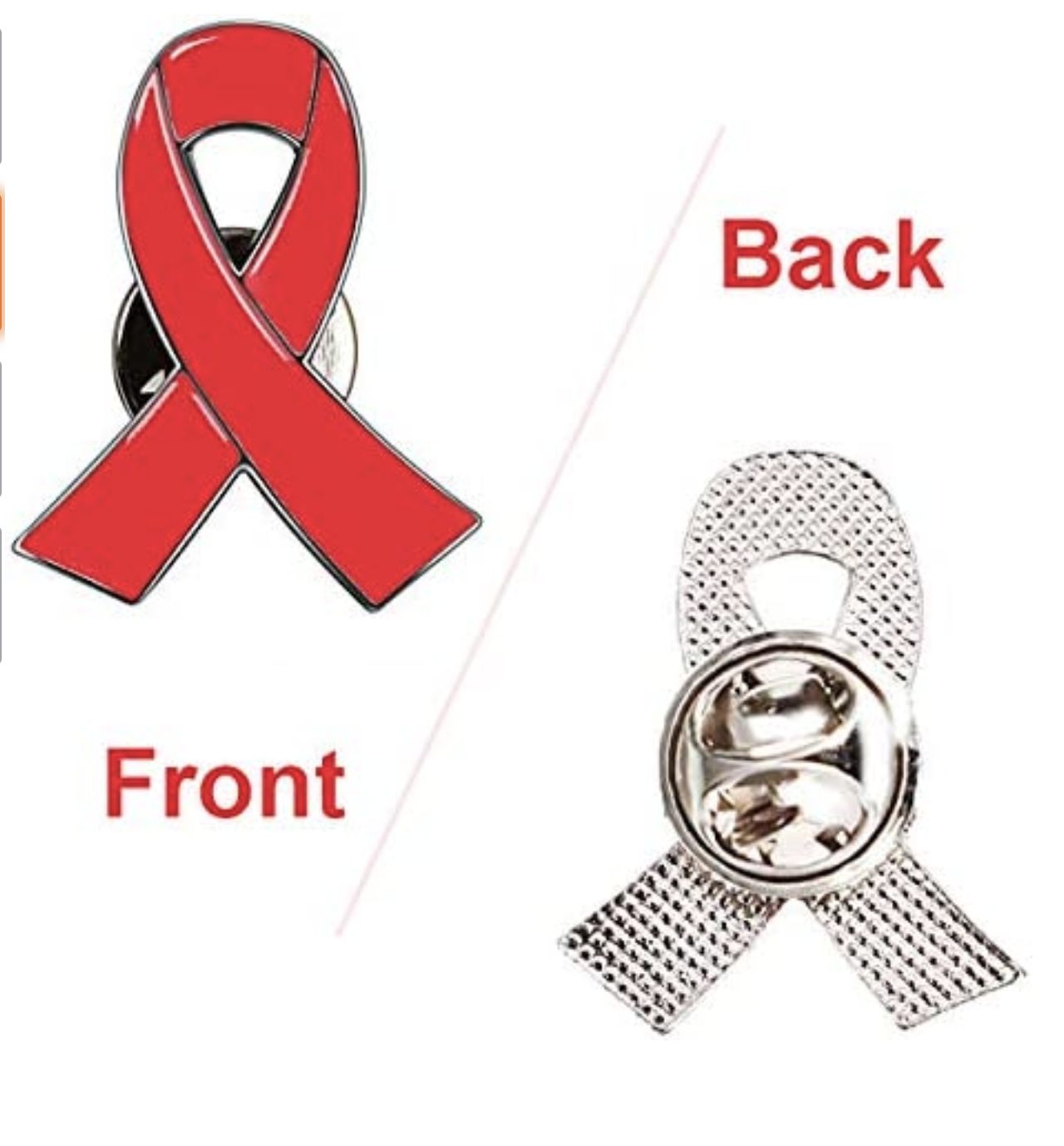 Pin lazo rojo apoyo a la lucha contra el VIH – Yukawaii
