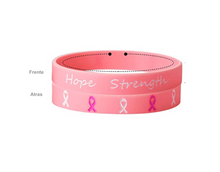 Cargar imagen en el visor de la galería, Pulsera Lazo rosa lucha contra el cancer de mama
