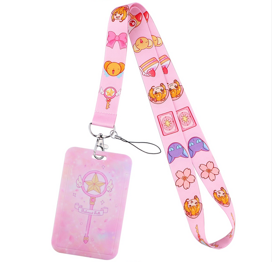 Lanyard y Porta credencial Sakura
