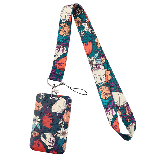 Lanyard y Porta credencial Flores