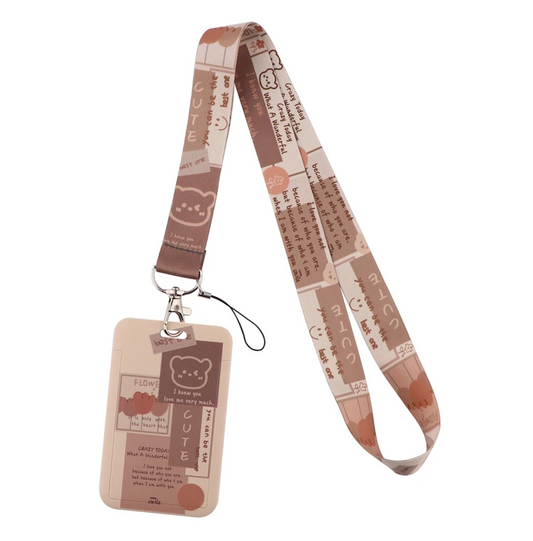 Lanyard y Porta credencial Oso Love