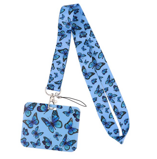 Lanyard y Porta credencial Mariposas
