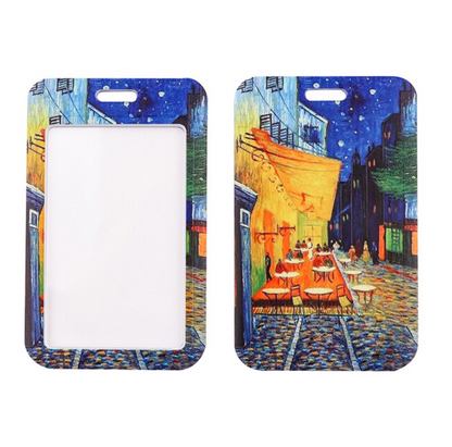 Lanyard y Porta credencial Van Gogh, Terraza de cafe por la Noche
