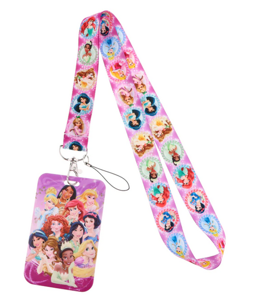 Lanyard y Porta credencial Princesas