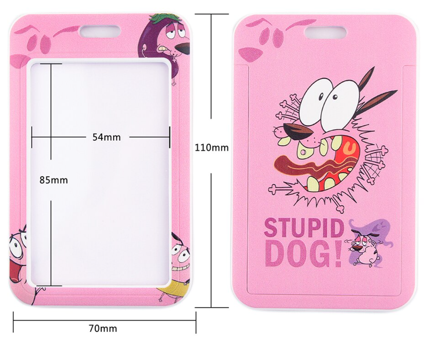 Lanyard y Porta credencial Coraje el perro cobarde - Yukawaii