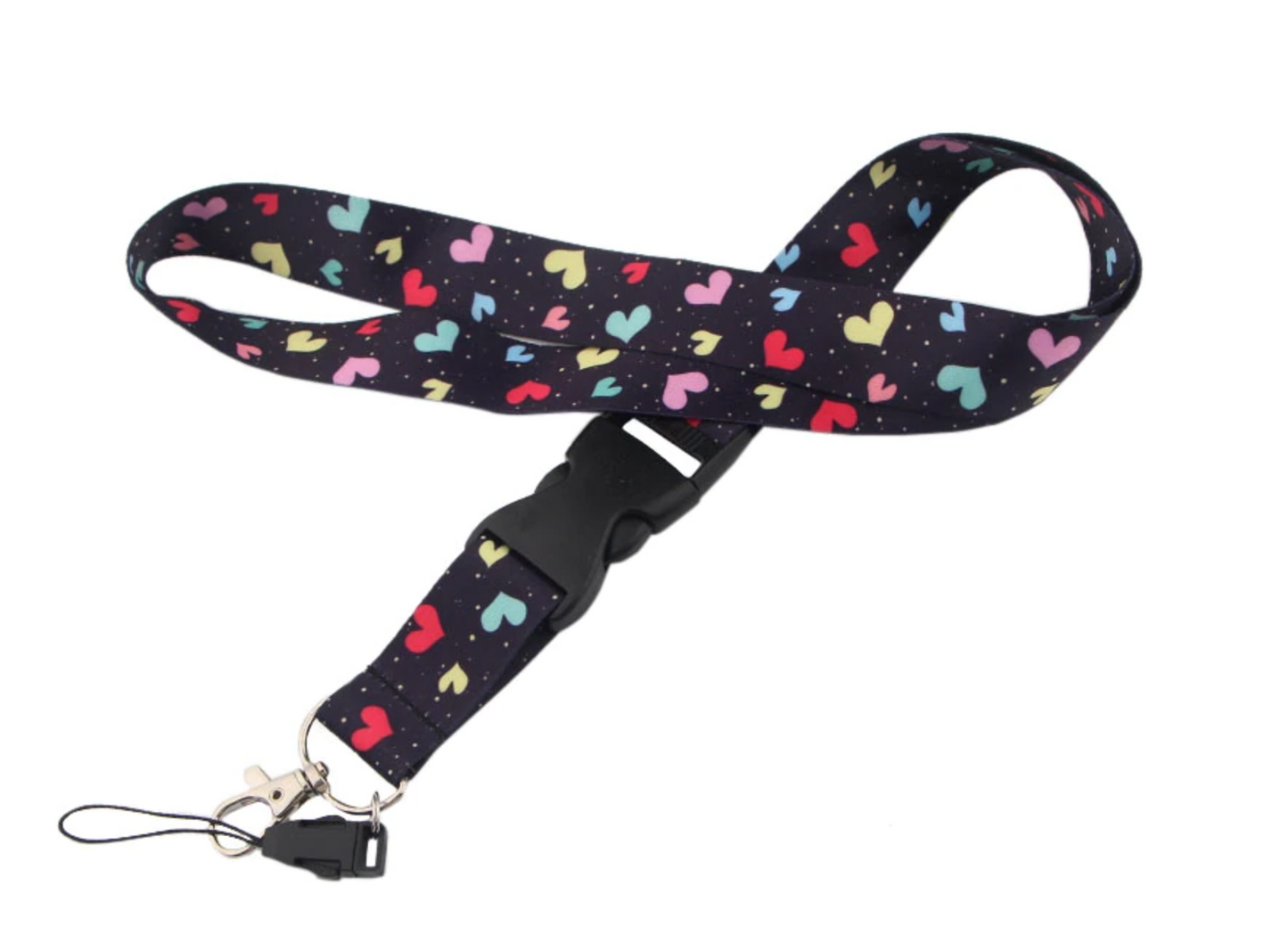 Lanyard y Porta credencial Corazones - Yukawaii