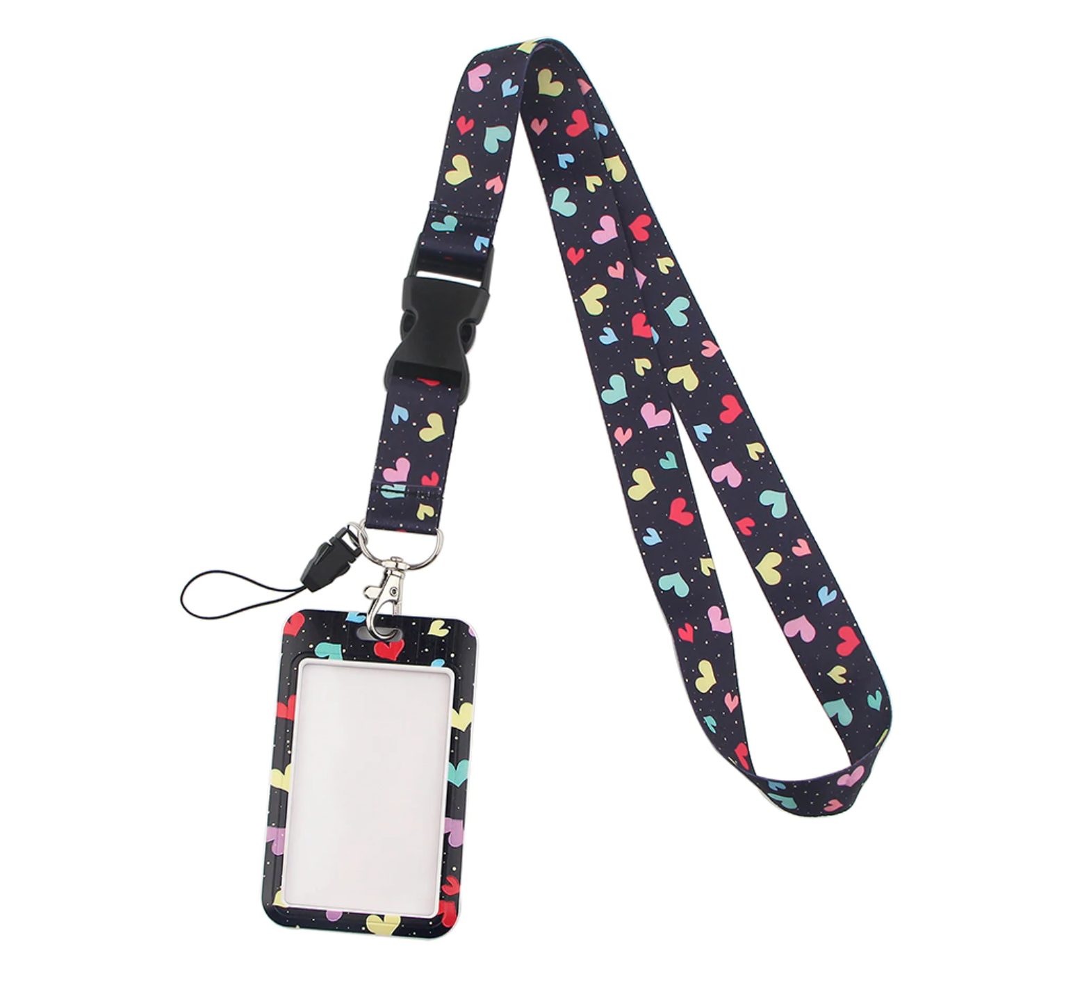Lanyard y Porta credencial Corazones - Yukawaii