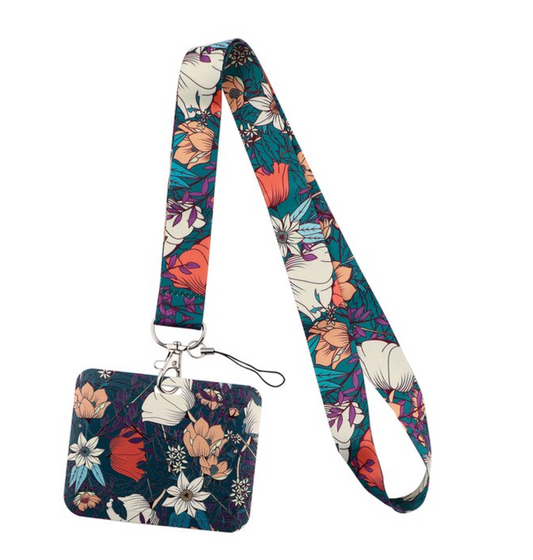 Lanyard y Porta credencial Flores