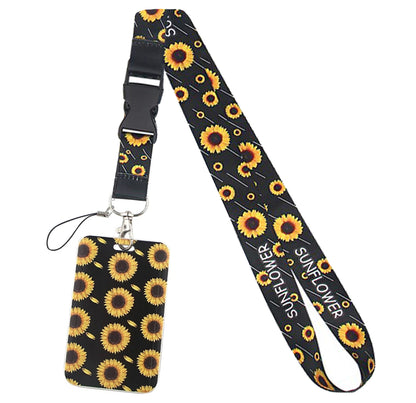 Lanyard y Porta credencial Girasol