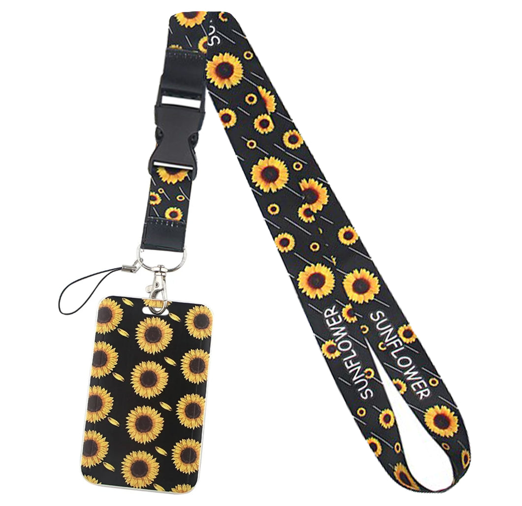 Lanyard y Porta credencial Girasol