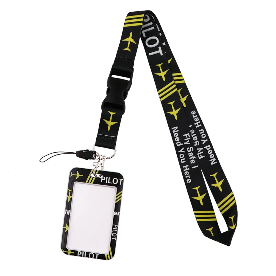 Lanyard y Porta credencial Piloto