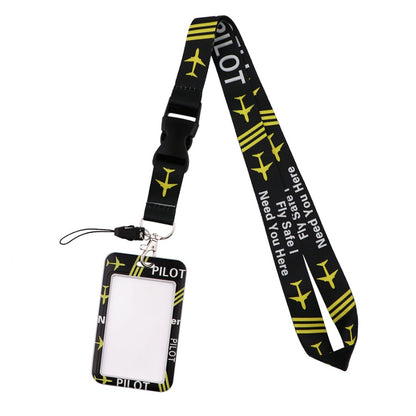 Lanyard y Porta credencial Piloto