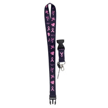Cargar imagen en el visor de la galería, Lanyard y Porta credencial lazo rosa lucha contra el cancer
