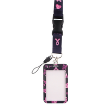 Cargar imagen en el visor de la galería, Lanyard y Porta credencial lazo rosa lucha contra el cancer
