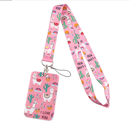 Lanyard y Porta credencial Llama