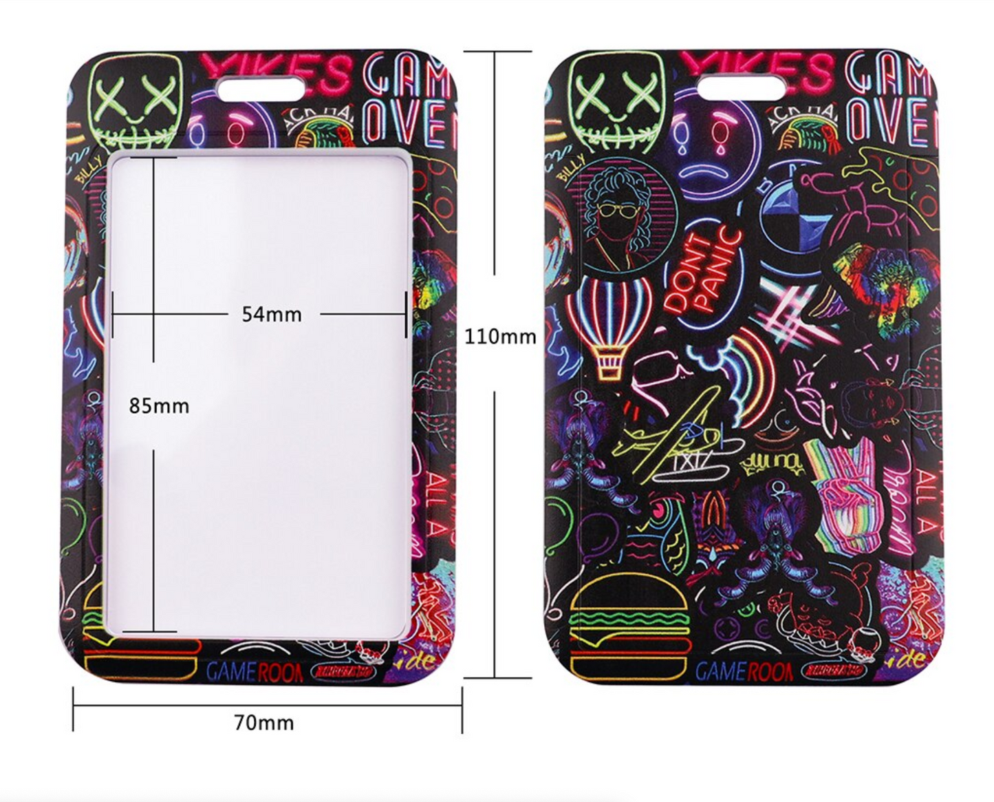 Lanyard y Porta credencial Luces de Neon