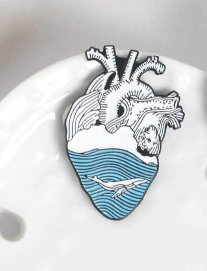 Pin Corazón Delfin