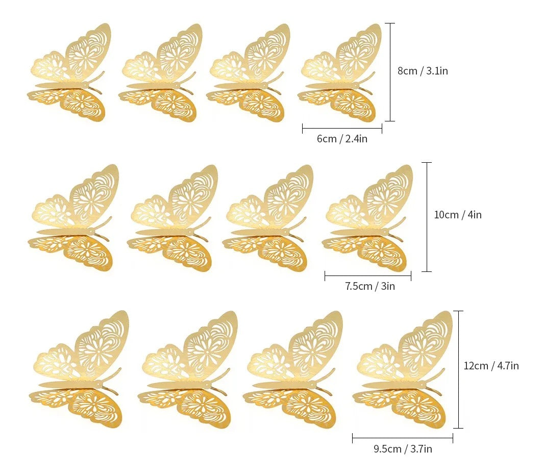 Set de Mariposas Decorativas con diseño