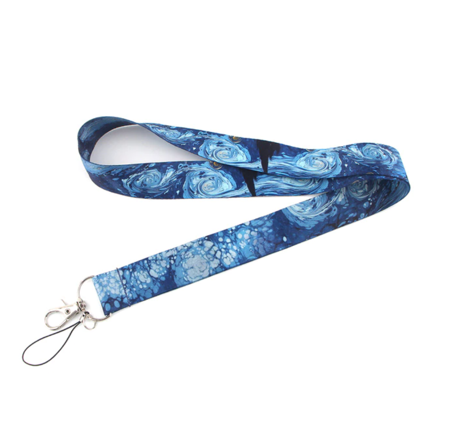 Lanyard y Porta credencial Van Gogh, noche estrellada - Yukawaii