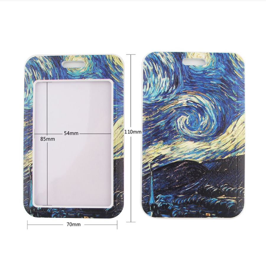 Lanyard y Porta credencial Van Gogh, noche estrellada - Yukawaii