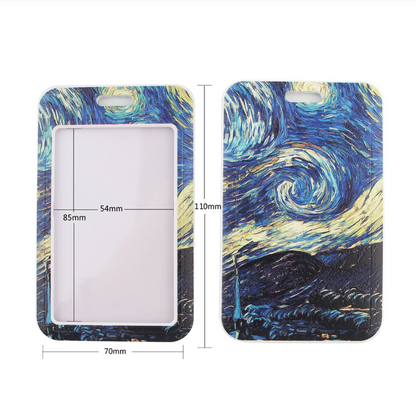 Lanyard y Porta credencial Van Gogh, noche estrellada - Yukawaii