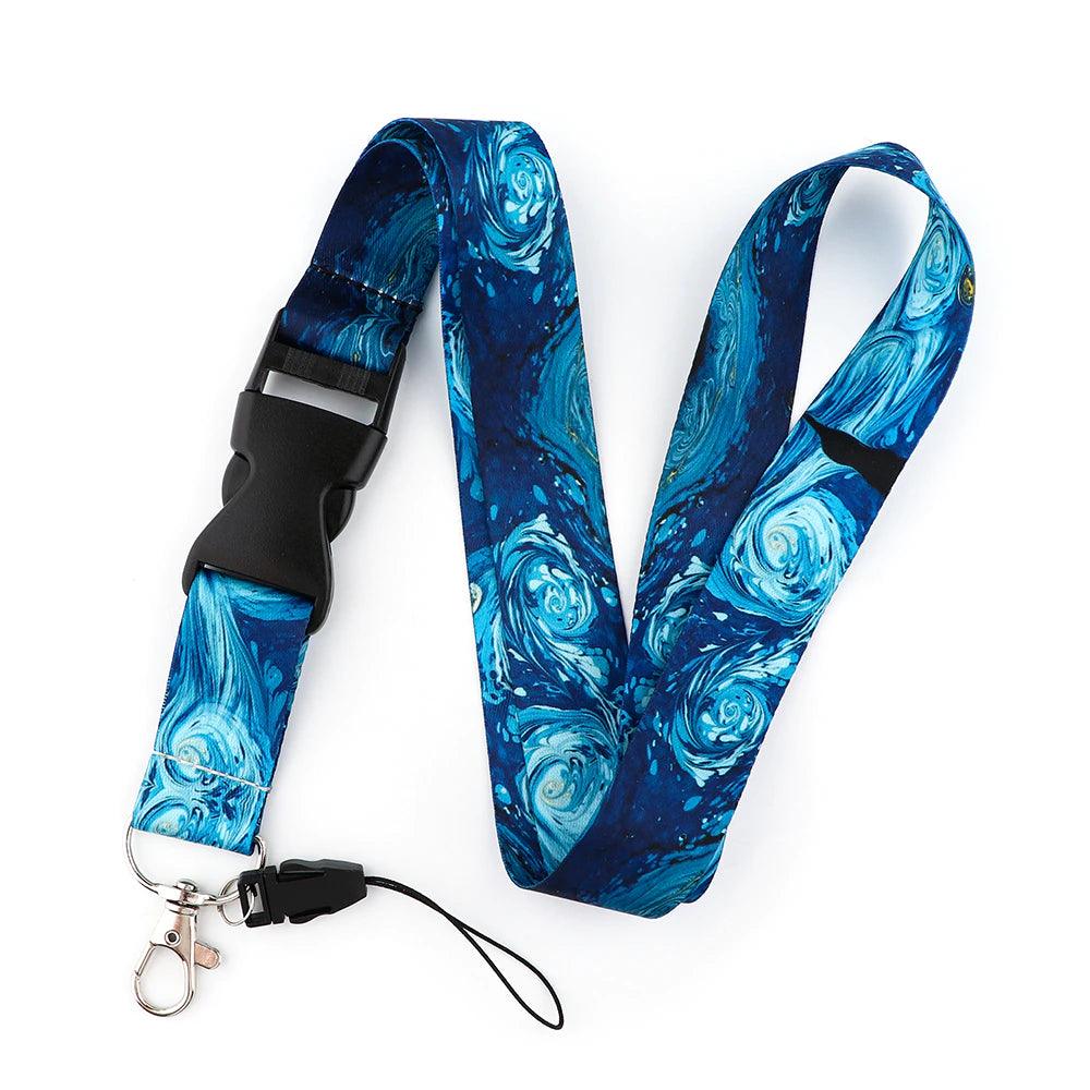 Lanyard y Porta credencial Van Gogh, noche estrellada - Yukawaii