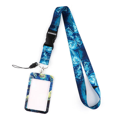 Lanyard y Porta credencial Van Gogh, noche estrellada - Yukawaii