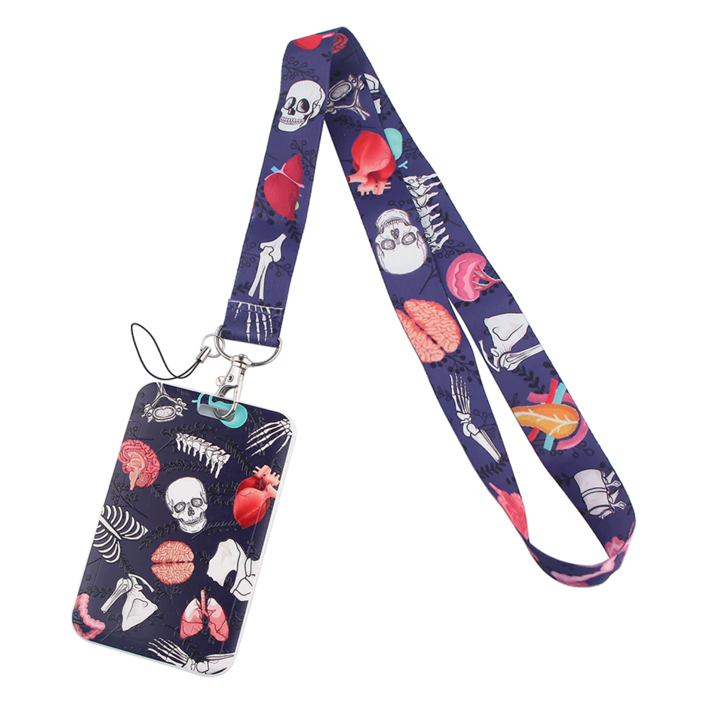 Lanyard y Porta credencial Organos y Huesos - Yukawaii
