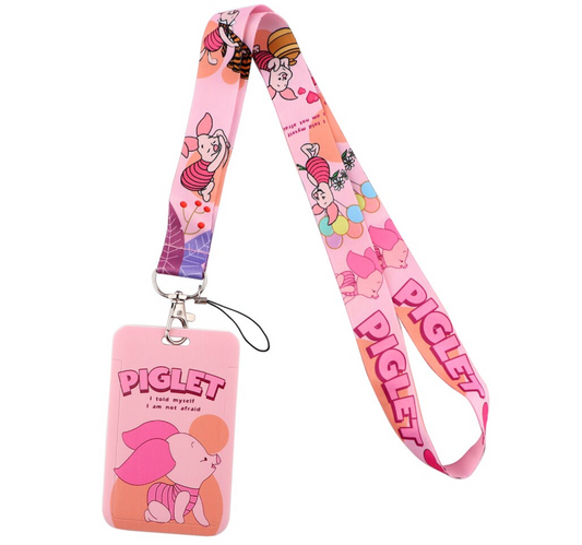 Lanyard y Porta credencial Piglet