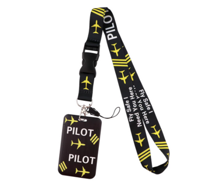 Lanyard y Porta credencial Piloto