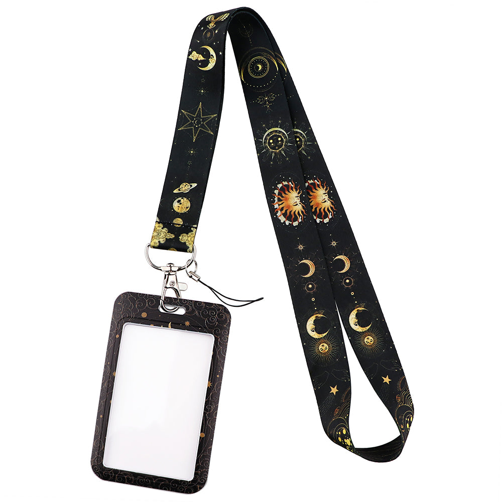 Lanyard y Porta credencial Lunas y estrellas - Yukawaii